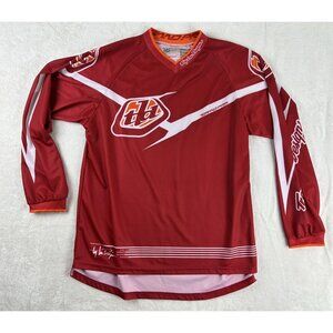Troy Lee Designs Men's Long Sleeve Jersey Multicolored Size Medium Red Pullover